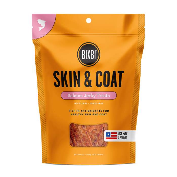 BIXBI Skin and Coat Salmon Jerky Treats For Dog