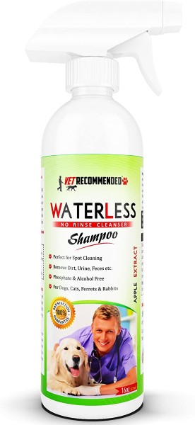 Vet Recommended Waterless No-Rinse Dog Shampoo