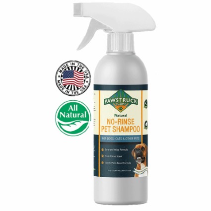 Pawstruck No-Rinse Dry Dog Shampoo for Dogs