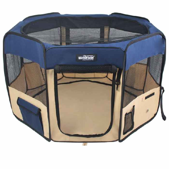 2-Door Soft-Sided Portable Dog Playpen