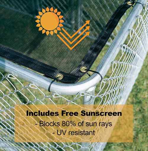 Midwest Outdoor Dog Kennel Suncreen protection