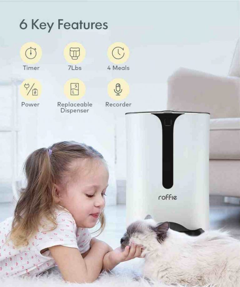 7 Litres Roffie Timed Dog Feeder, programmable voice recording