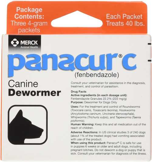 Panacur dog dewormer
