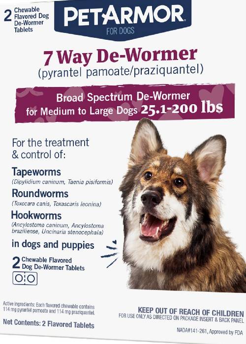 PetArmor 7 Way Dog Dewormer for Medium and Large Dogs