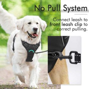 No pull dog harness with front leash clip