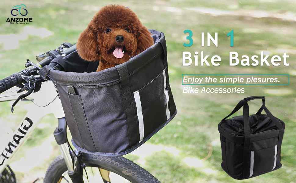 3-in-one dog bike basket