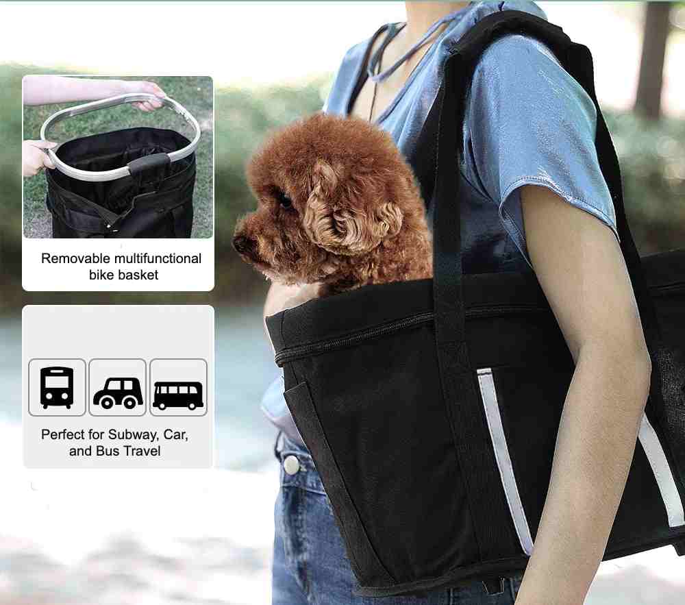 Anzome Dog Bike Basket Carrier