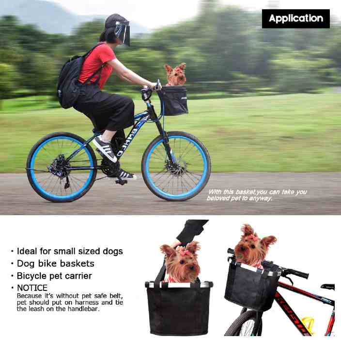Anzome front bike basket for dog