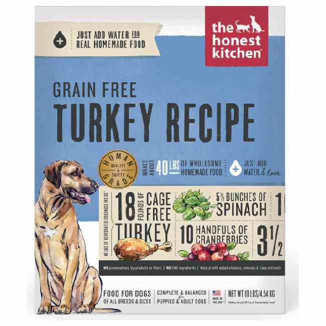 The Honest Kitchen Grain-Free Dehydrated Dog Food Turkey Recipe