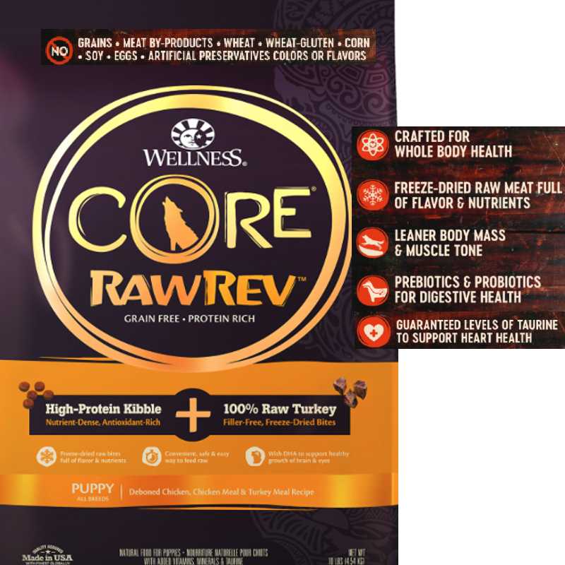 Wellness CORE RawRev Grain Free Freeze Dried Puppy Food Nutrient Rich