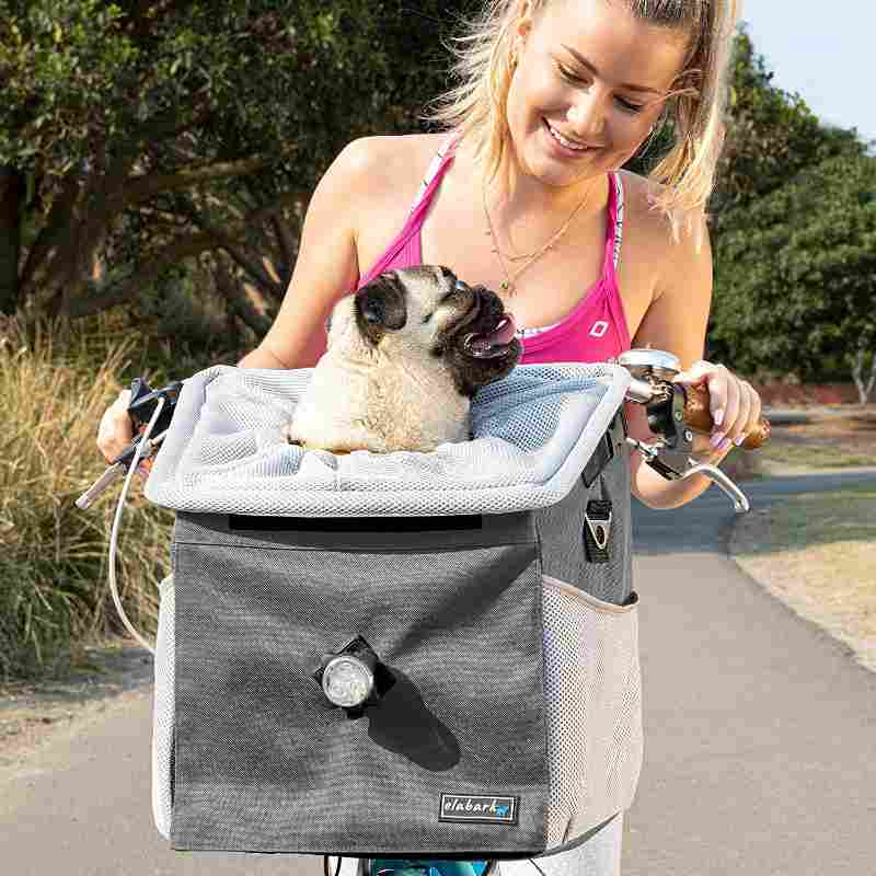 elabark dog carrier for bike