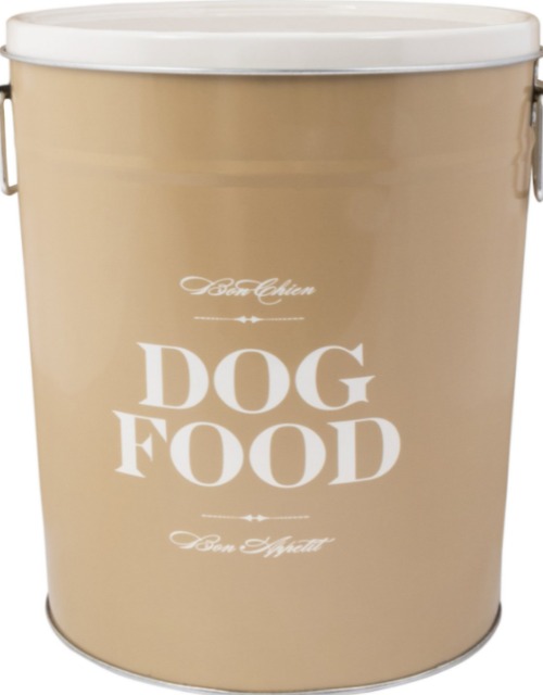 harry barker taupe dog food container