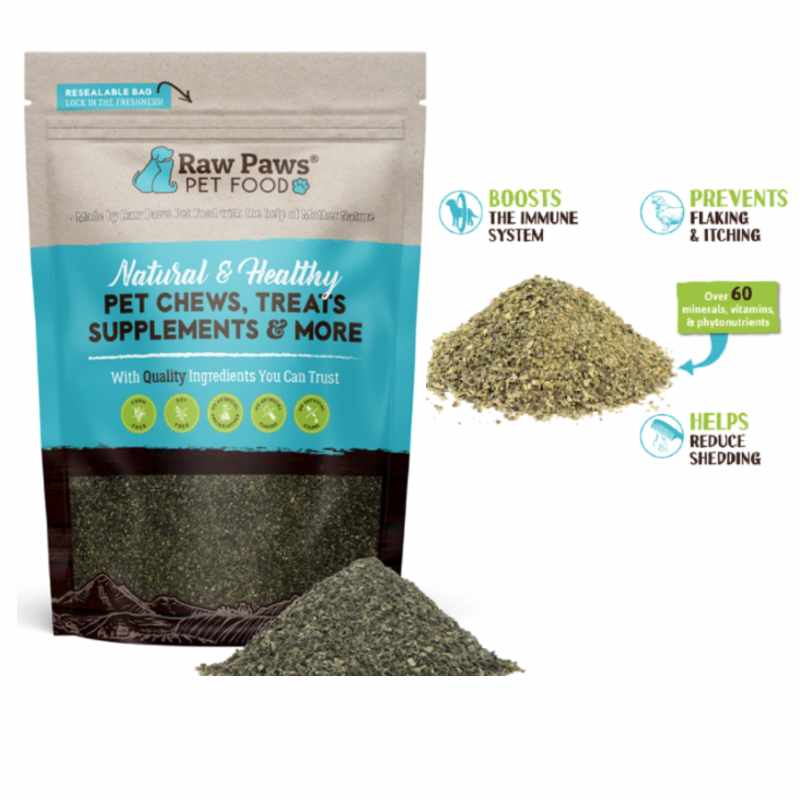 Raw Paws Organic Sea Kelp Supplement For Dog Immune System and Skin & Coat Health