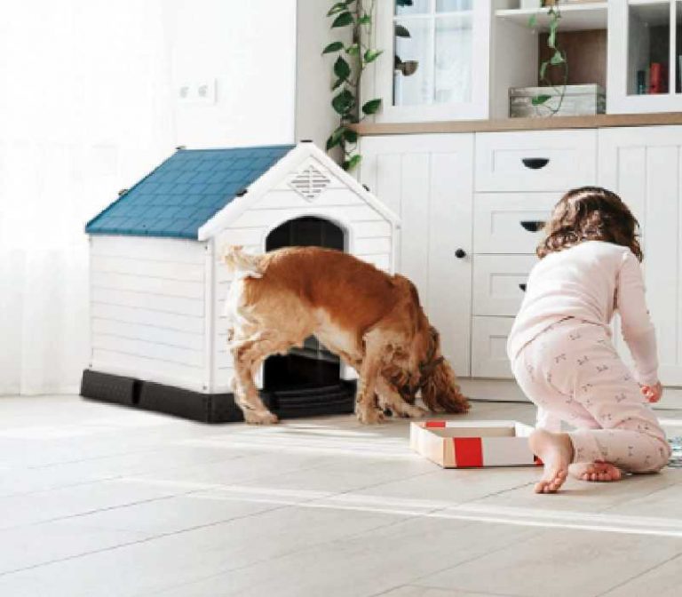 Giantex Small Indoor Dog House, Plastic & Waterproof