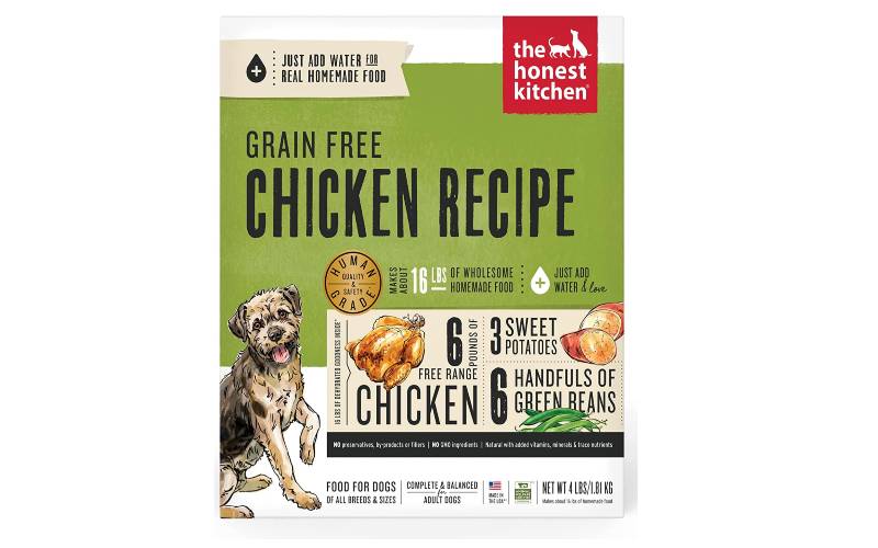 The Honest Kitchen Chicken Recipe Grain-Free Dehydrated Dog Food For Dogs With No Teeth or Missing Teeth