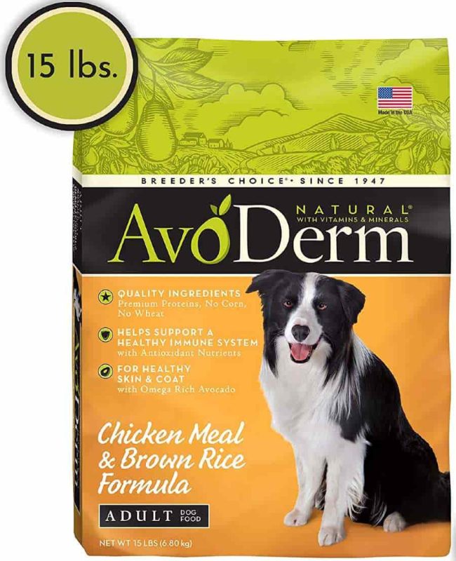 Avoderm dog food for allergies