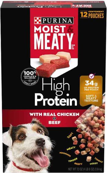 Moist and Meaty Dog Food, High Protein