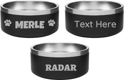 Personalized Stainless Steel Dog Bowls