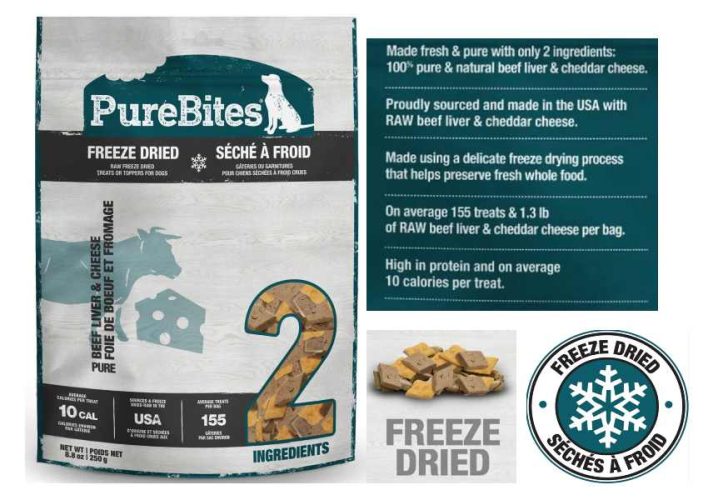 PureBites Beef & Cheese Freeze-Dried Dog Treats