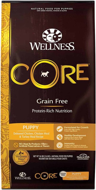 Wellness Core dog food for puppy without grain