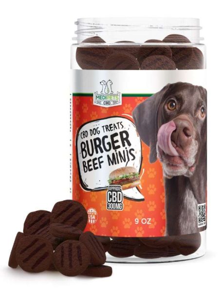 Medipets CBD Dog Treats - Burger Beef Minis 300mg